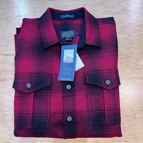 Pendleton SCOUT flannel long sleeve Wool Shirt - Picture 5 of 11